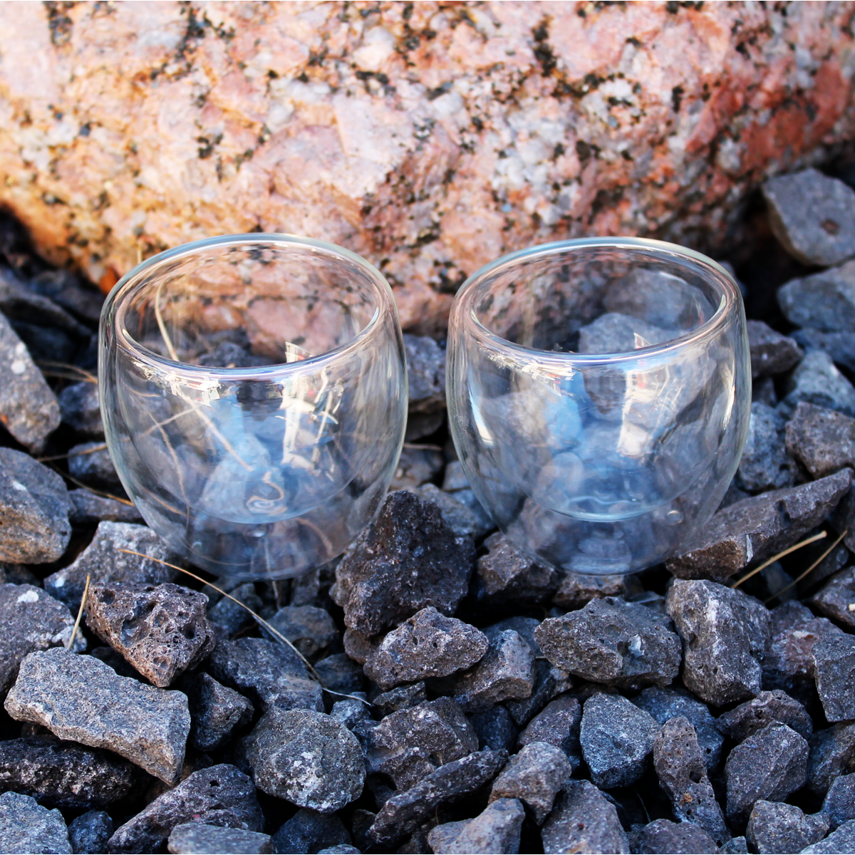 Double-Wall Glass Cups (Set of 2)
